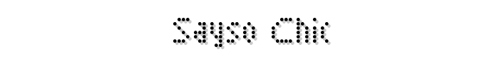 Sayso Chic font